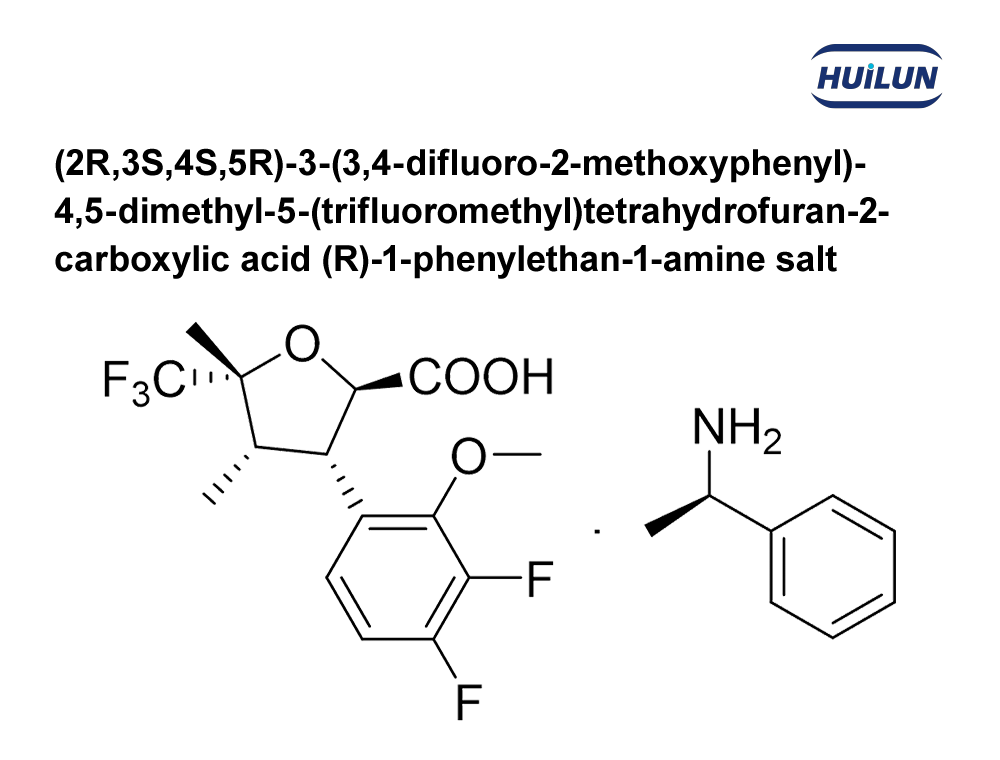 (2R,3S,4S,5R)-3-(3,4-difluoro-2-methoxyphenyl)-4,5-dimethyl-5-(trifluoromethyl)tetrahydrofuran-2-carboxylic acid (R)-1-phenylethan-1-amine salt